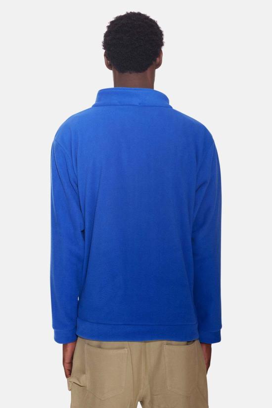  블루&크림 자켓 폴라 플리스 퍼펙토 하프 지퍼 탑 로얄 - BLUE&CREAM