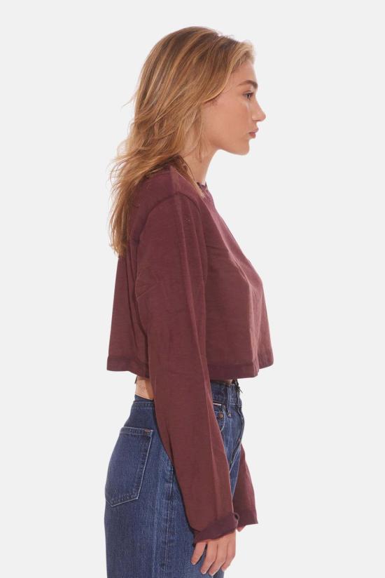  코튼 시티즌 긴팔 티셔츠 도쿄 크롭 롱슬리브 플럼 믹스 - COTTON CITIZEN