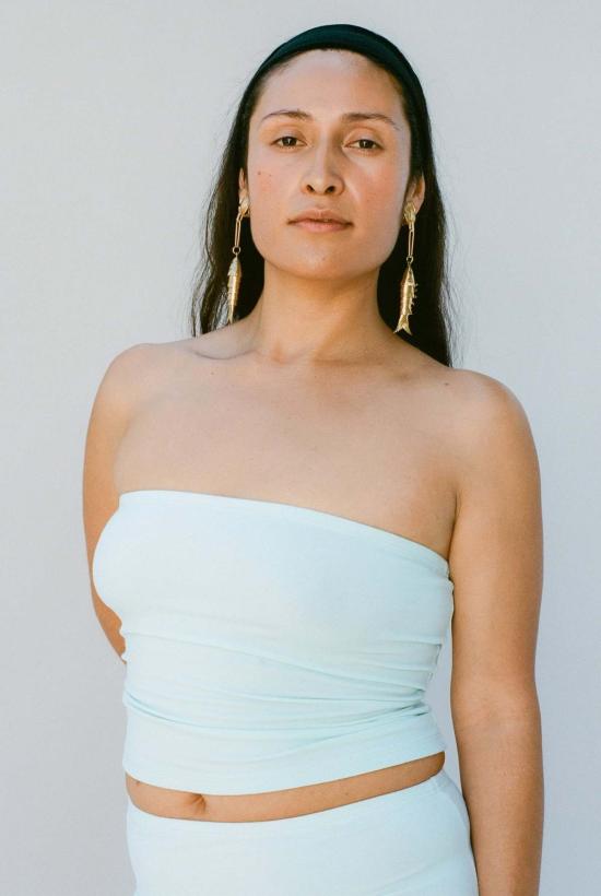  질 로드리게즈 민소매 티셔츠 길 로드리게스 더 튜브 컨버터블 탑 팔레스트 민트