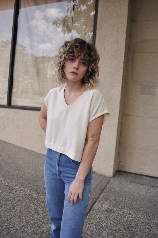  코코볼로 튜닉 V넥  탑 내추럴