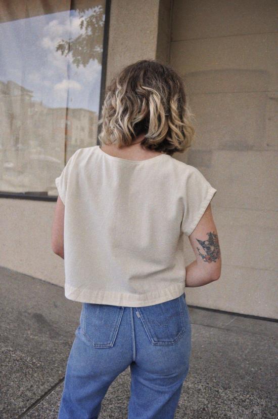  코코볼로 튜닉 V넥  탑 내추럴 - COCOBOLO