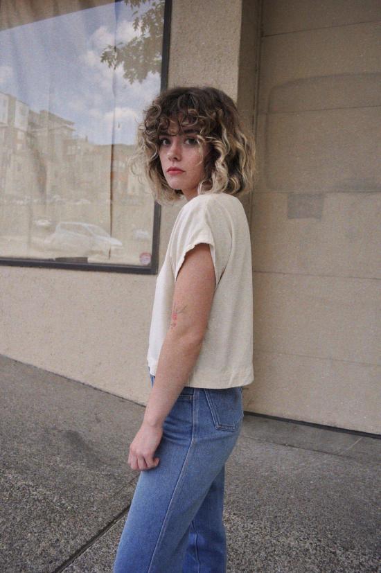  코코볼로 튜닉 V넥  탑 내추럴 - COCOBOLO