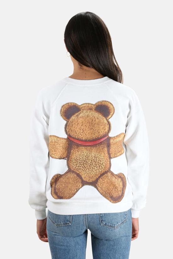  알13 스웨터 R13 펑크 테디 베어 크루넥 스웨트셔츠 더티 화이트 - R13