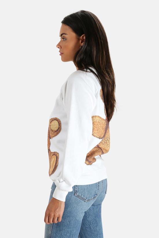  알13 스웨터 R13 펑크 테디 베어 크루넥 스웨트셔츠 더티 화이트 - R13