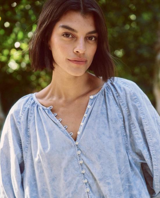  더 그레이트 숏 원피스 . 더 코스트 워크 드레스 핸드 다이드 모틀드 워시 - THE GREAT