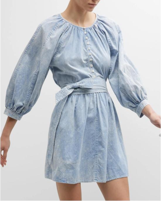  더 그레이트 숏 원피스 . 더 코스트 워크 드레스 핸드 다이드 모틀드 워시 - THE GREAT