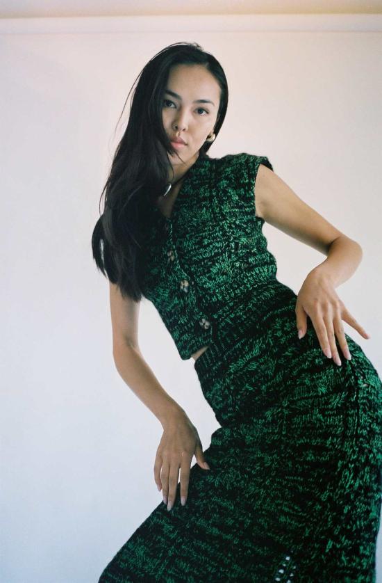  모즈 모즈 미디 스커트 솔라 스커트 그린 - MOZH MOZH