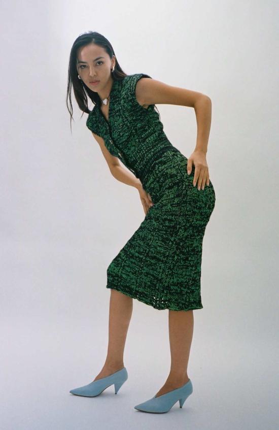  모즈 모즈 미디 스커트 솔라 스커트 그린 - MOZH MOZH