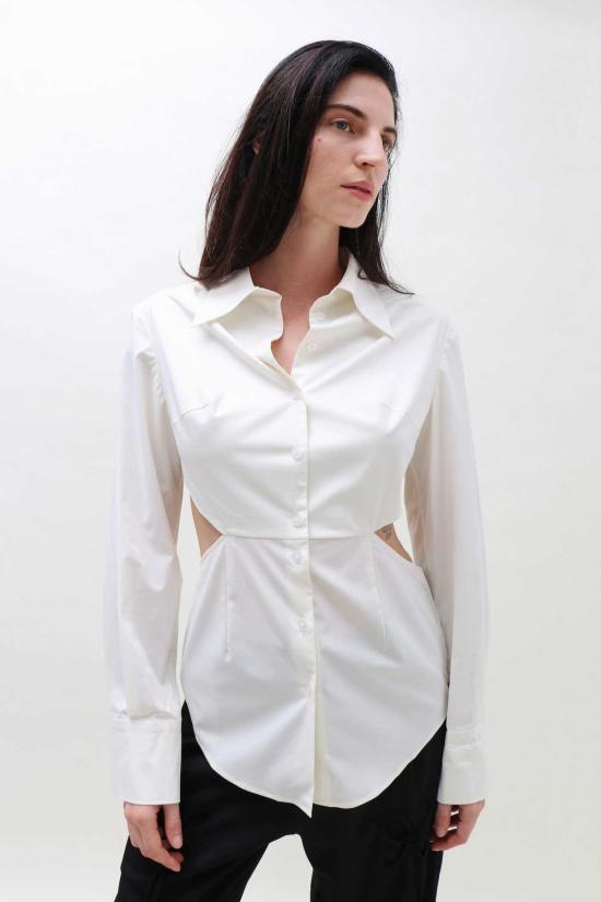  J.Kim 후드 티셔츠 스퀘어 코튼 셔츠 화이트 - OTHER BRANDS