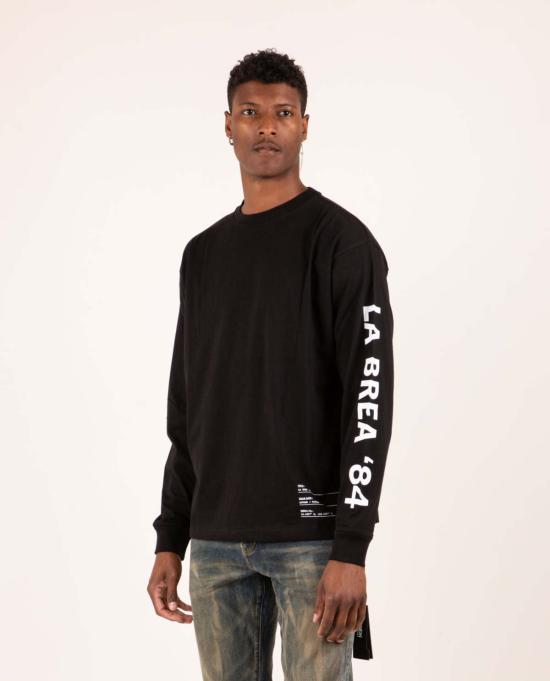  NEON DENIM BRAND 긴팔 티셔츠 네온 데님 브랜드 라 브레아 애비뉴  블랙