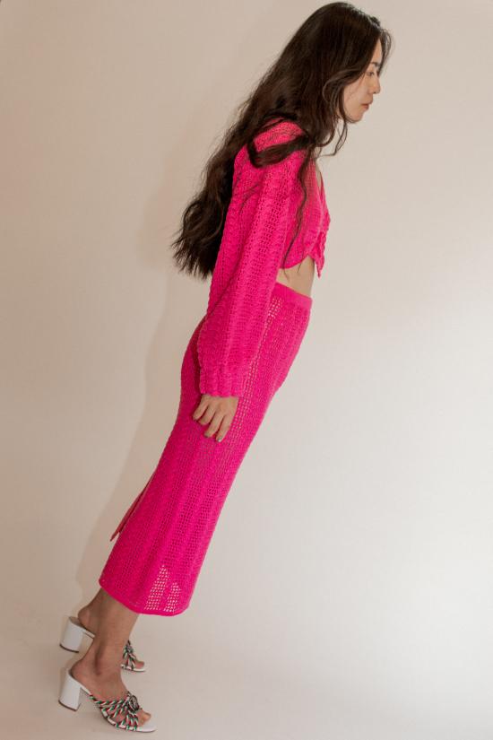  모즈 모즈 미디 스커트 쉬라즈 스커트 핑크 - MOZH MOZH