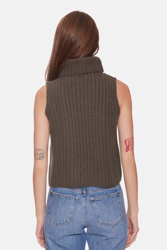  더 타일 클럽 터틀넥 타일 클럽 마야 캐시미어 슬리브리스  타니시드 - THE TILE CLUB