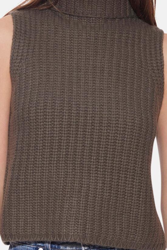  더 타일 클럽 터틀넥 타일 클럽 마야 캐시미어 슬리브리스  타니시드 - THE TILE CLUB