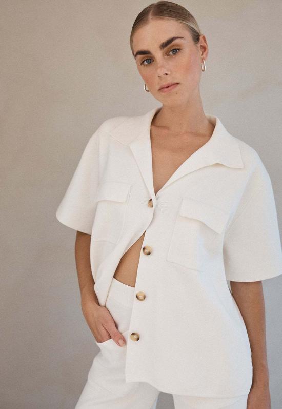  Arcaa 반팔 티셔츠 아르카 이스턴 니트 셔츠 화이트 - OTHER BRANDS