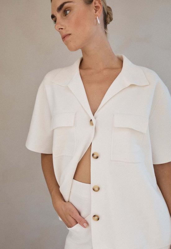  Arcaa 반팔 티셔츠 아르카 이스턴 니트 셔츠 화이트