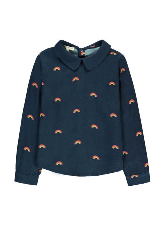  [키즈] Hundred Pieces 티셔츠 키즈 헌드레드 피스 레인보우 블라우스 네이비