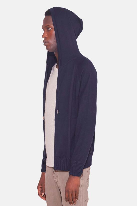  Blue&Cream 후드 티셔츠 블루&크림 루크 지퍼 후드 네이비 - BLUE&CREAM