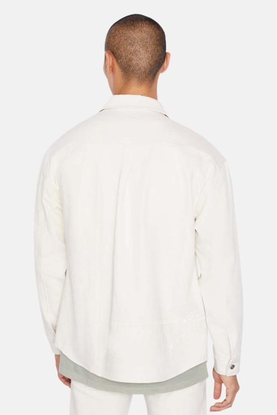  프레임 긴팔 셔츠 데님 모던 블로킹 오버 내추럴 - FRAME