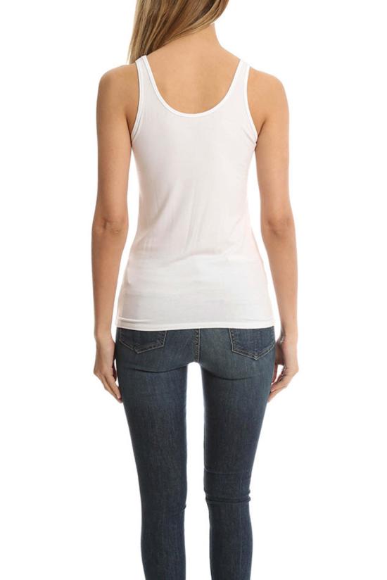  마제스틱필라쳐 민소매 티셔츠 Majestic Filatures 비스코스 캐미 화이트 - MAJESTIC FILATURES