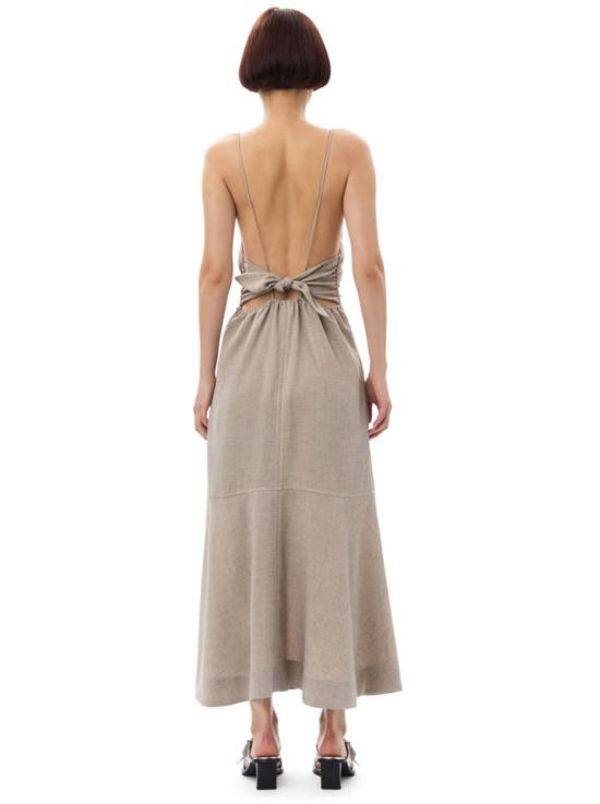  가니 롱 원피스 알팔파 수팅 롱 드레스 - GANNI