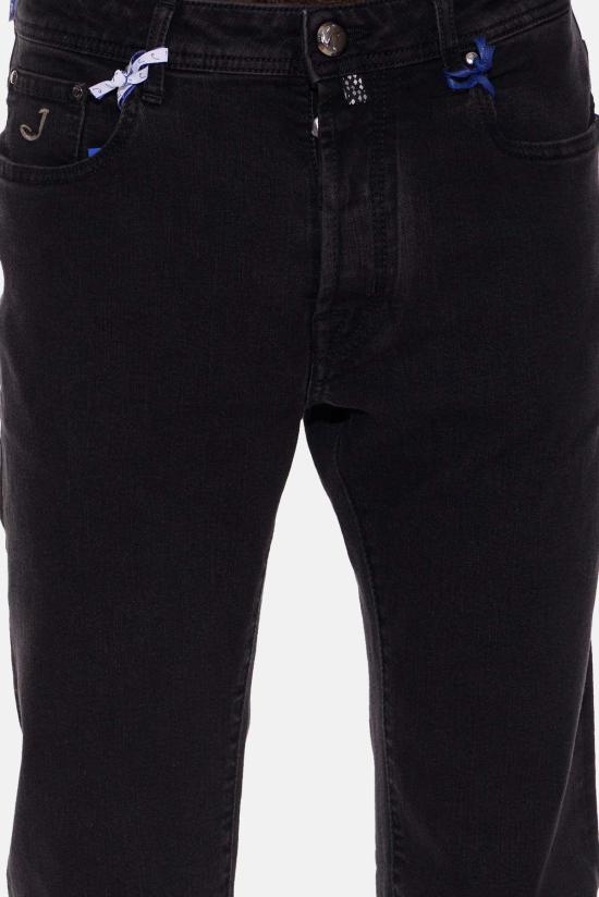  야콥코헨 데님 팬츠 Jacob Cohen Bard 데님 블랙 하운드투스 패치 - JACOB COHËN