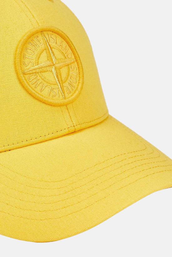 스톤 아일랜드 볼캡 코튼 컴패스 캡 옐로우 - STONE ISLAND