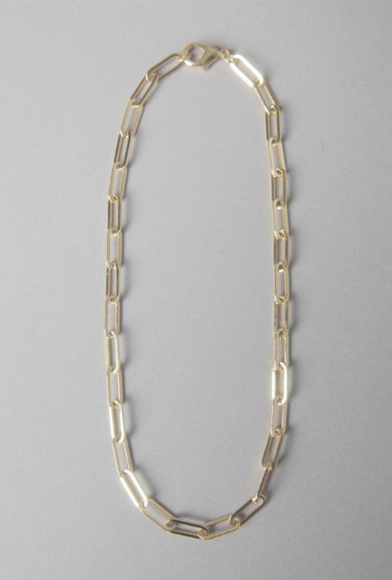  바비 카 목걸이/팬던트 Bobbie Carr 페이퍼 클립 체인 18 Kt YG 도금 - BOBBIE CARR