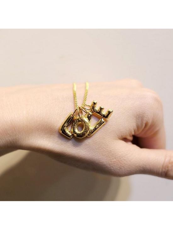  Vibe Harsløf 목걸이/팬던트 Vibe Harslof 풍선 문자 펜던트 18캐럿 골드 도금 스털링 실버 925 - OTHER BRANDS