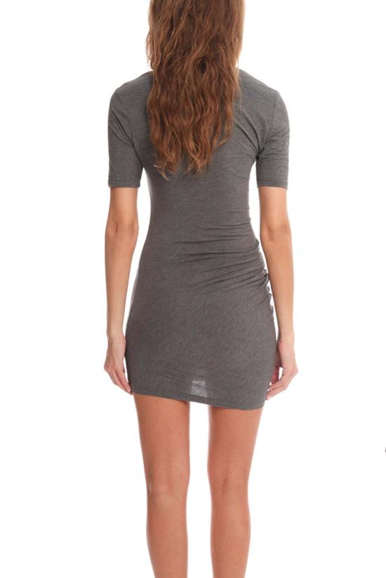  블루&크림 숏 원피스 레모 드레스 그레이 - BLUE&CREAM