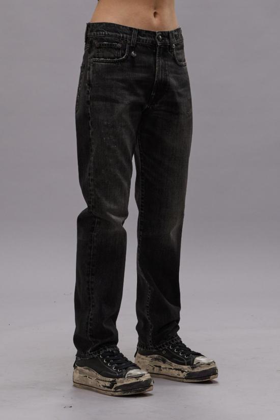  알13 데님 팬츠 R13 남자친구 진 올튼 블랙 - R13