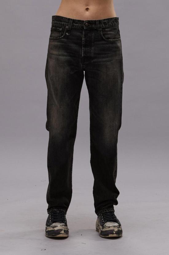  알13 데님 팬츠 R13 남자친구 진 올튼 블랙