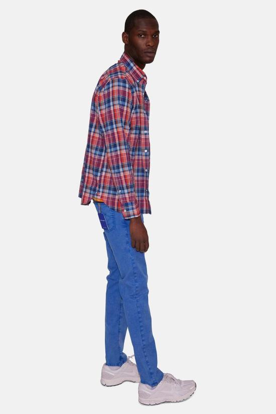  Original Madras Trading Company 긴팔 셔츠 오리지널 마드라스 트레이딩 컴퍼니 N5 클래식  레드 멀티 체크 - OTHER BRANDS