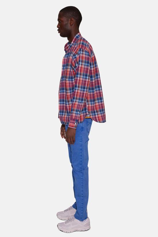  Original Madras Trading Company 긴팔 셔츠 오리지널 마드라스 트레이딩 컴퍼니 N5 클래식  레드 멀티 체크 - OTHER BRANDS