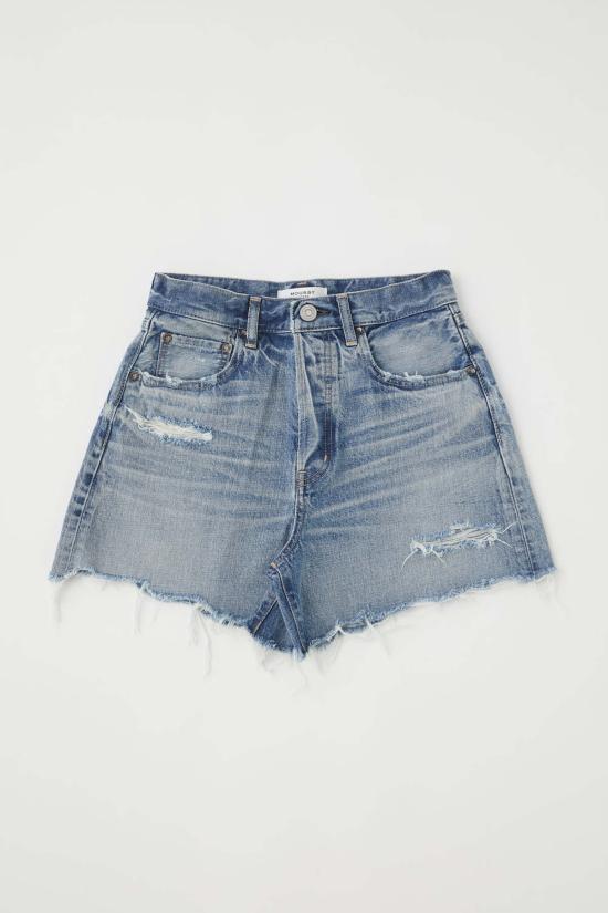  마우지 데님 숏팬츠 무시 펠리온 반바지 블루 - MOUSSY