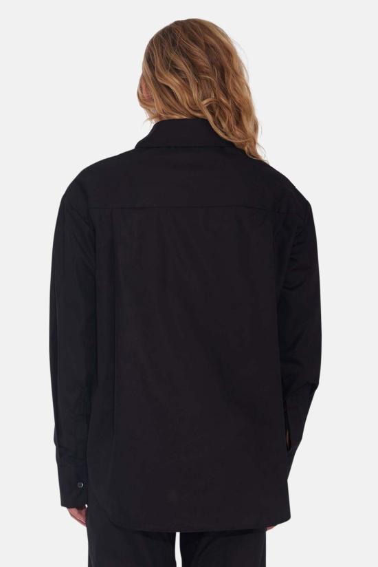  더 타일 클럽 셔츠 타일 클럽 릴리 팝린 보이프렌드 셔츠 블랙 - THE TILE CLUB