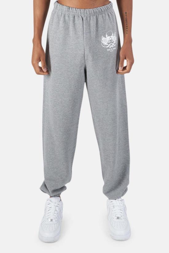  블루&크림 트레이닝/조거 팬츠 포에버 스컬 스웨트팬츠 그레이