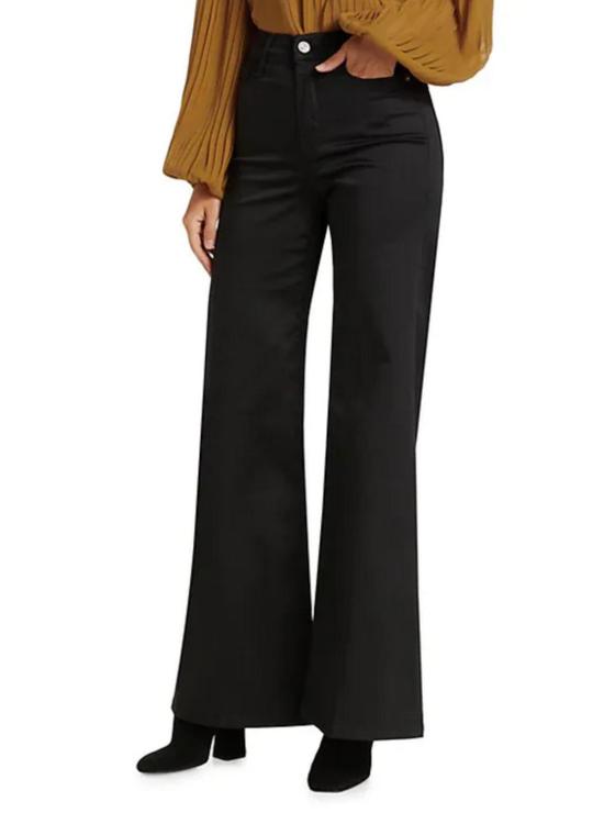  프레임 스트레이트 팬츠 데님 르 팔라쪼 새틴 블랙 - FRAME