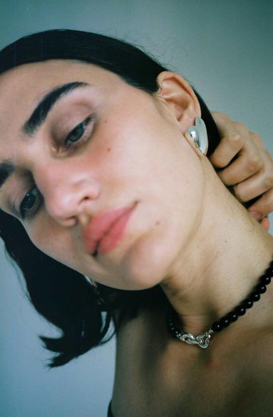  아니카 이네즈 이어링 Annika Inez 풍만한 하트 귀걸이 스털링 실버 - ANNIKA INEZ