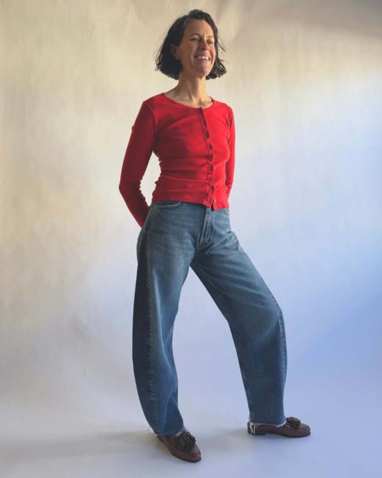  에이골디 데님 팬츠 아골드 루나 피스드 진 스플릿