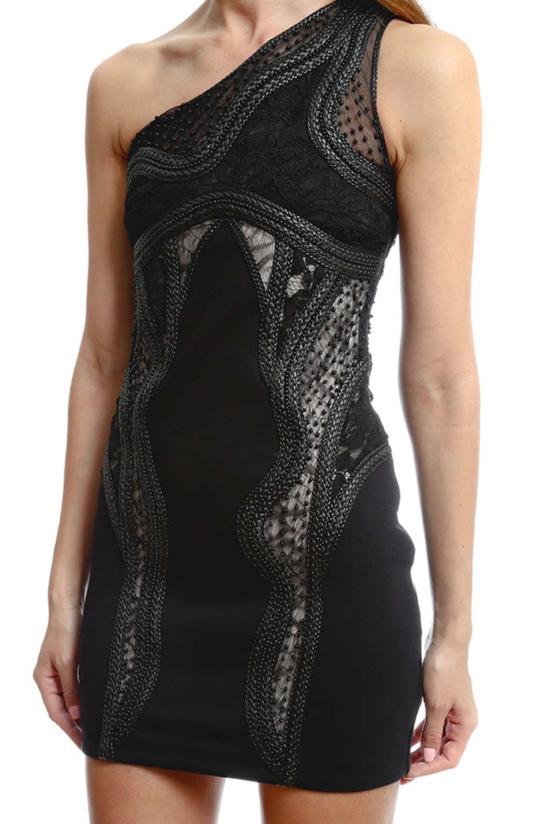  아멘쿠튀르 숏 원피스 아멘 워븐 드레스 블랙 - AMEN COUTURE