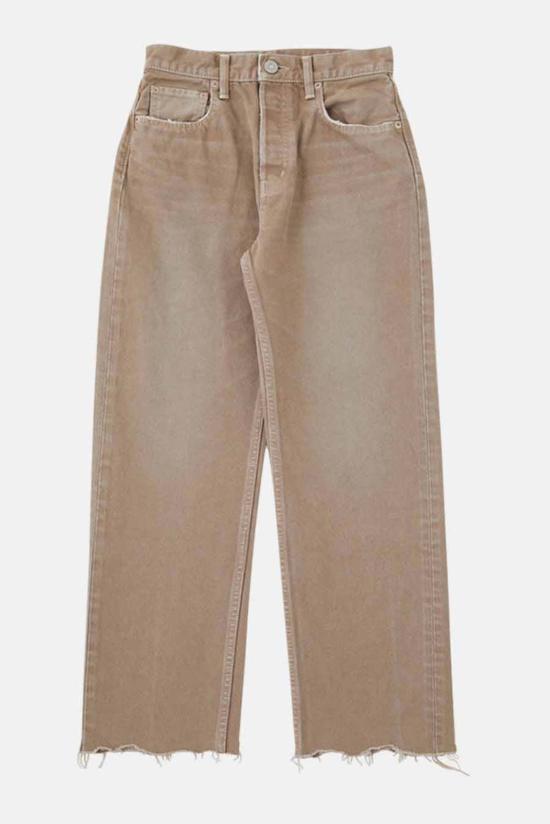  마우지 데님 팬츠 무시 허미니 와이드 스트레이트 라이트 브라운 - MOUSSY