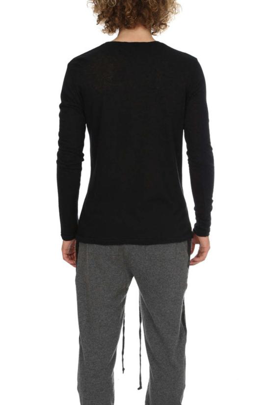  크로슬리 긴팔 티셔츠 랜달 헨리 Ls 블랙 - CROSSLEY