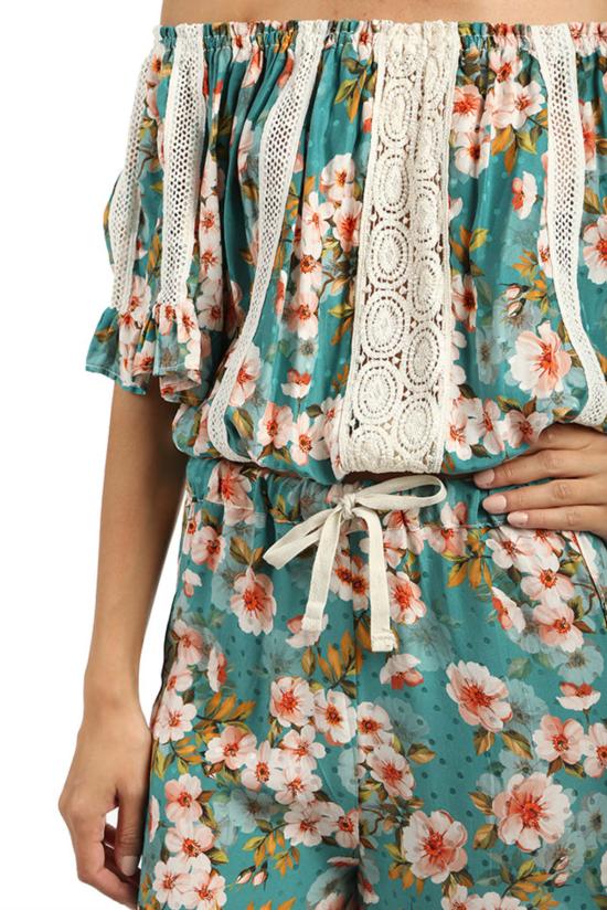  선데이 세인트 트로페즈 민소매 티셔츠 선데이 생트로페 루루 프린트 탑 페트롤 - SUNDAY SAINT-TROPEZ