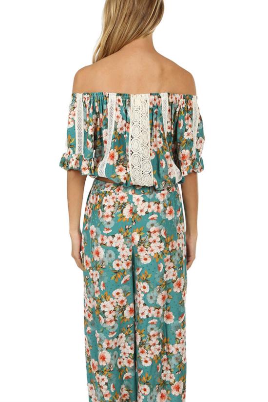  선데이 세인트 트로페즈 민소매 티셔츠 선데이 생트로페 루루 프린트 탑 페트롤 - SUNDAY SAINT-TROPEZ