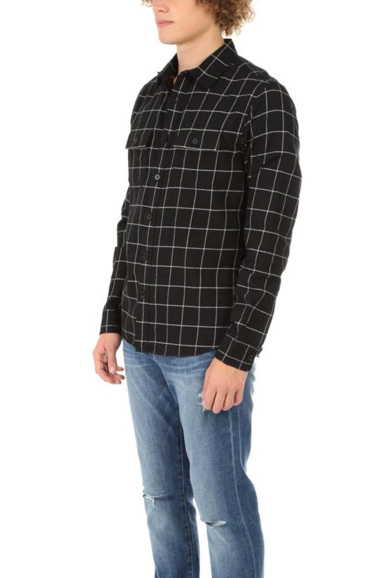  프레임 긴팔 셔츠 데님 더블 포켓  누아르 멀티 - FRAME