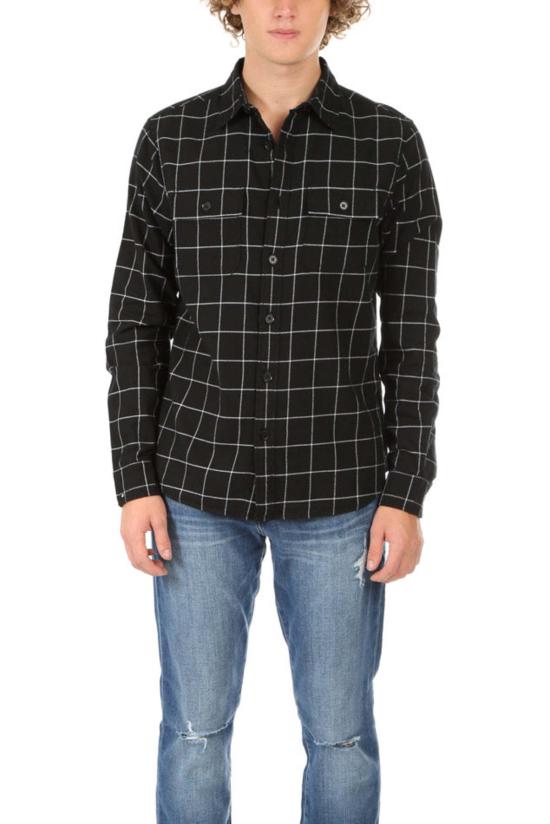  프레임 긴팔 셔츠 데님 더블 포켓  누아르 멀티