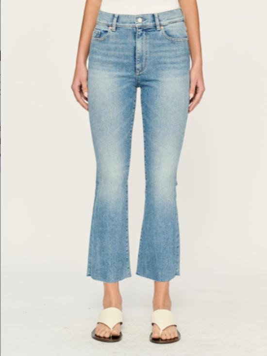  DL 1961 데님 팬츠 Dl 1961 Bridget Boot 하이 라이즈 크롭 진 에이지드 미드