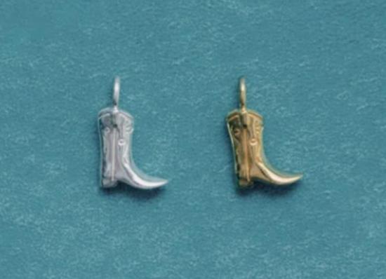  울프 시러스 목걸이/팬던트 울프 서커스 미니 카우보이 부츠 매력 14k 골드 도금/스털링 실버 - WOLF CIRUS