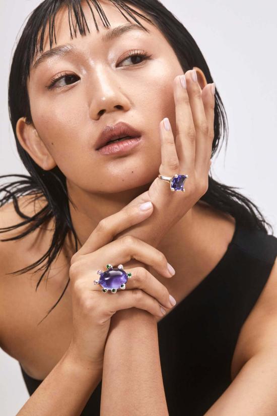  몬도 몬도 반지 Mondo Mondo 슈퍼디바 링 오존/크리스탈/멀티