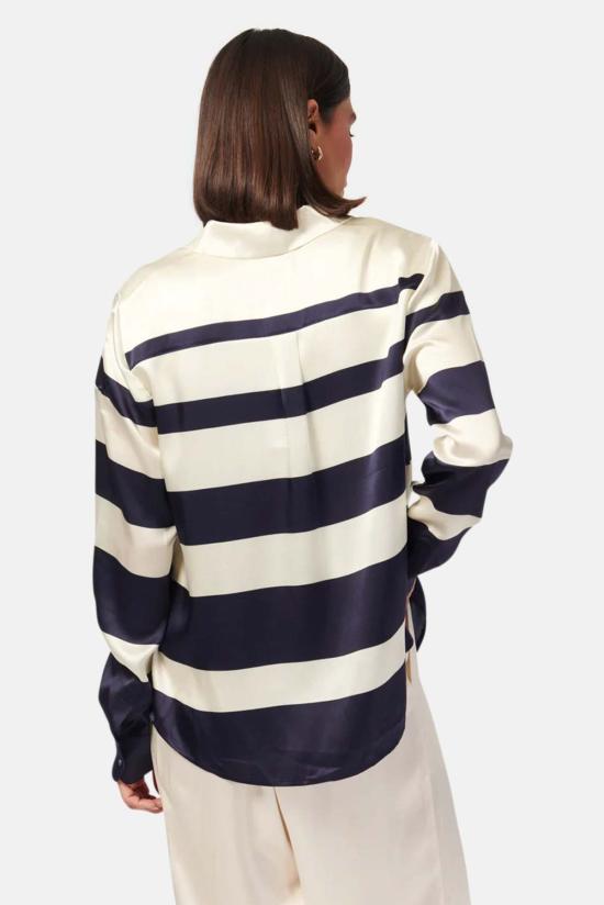  카미 뉴욕 블라우스 캐미 NYC 크로스비  섀도우 스트라이프 - CAMI NYC
